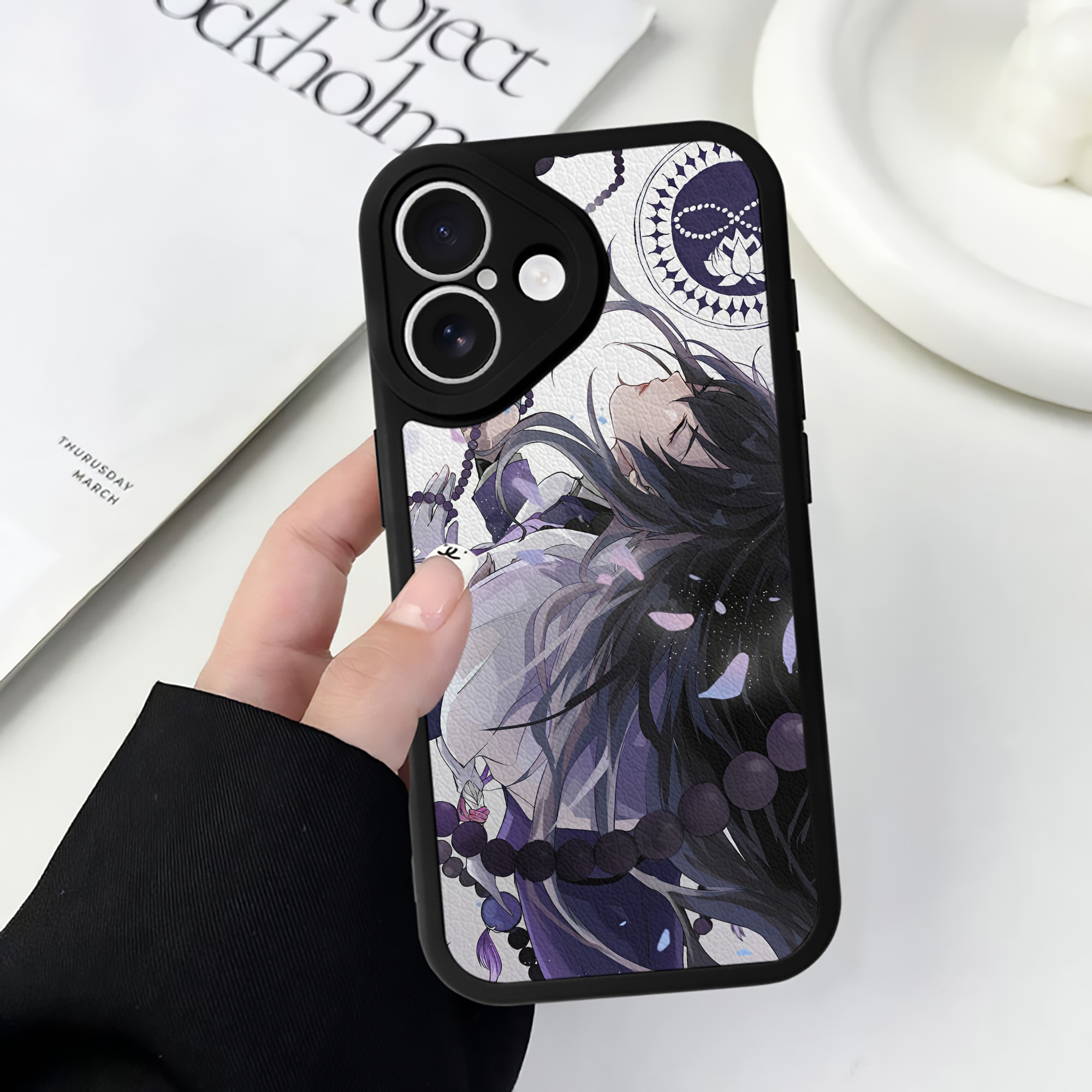 （画像用） 刀剣乱舞 Touken Ranbu 【iPhone 16シリーズ対応】シリコンスマホケース（レザー調） 材質：シリコン